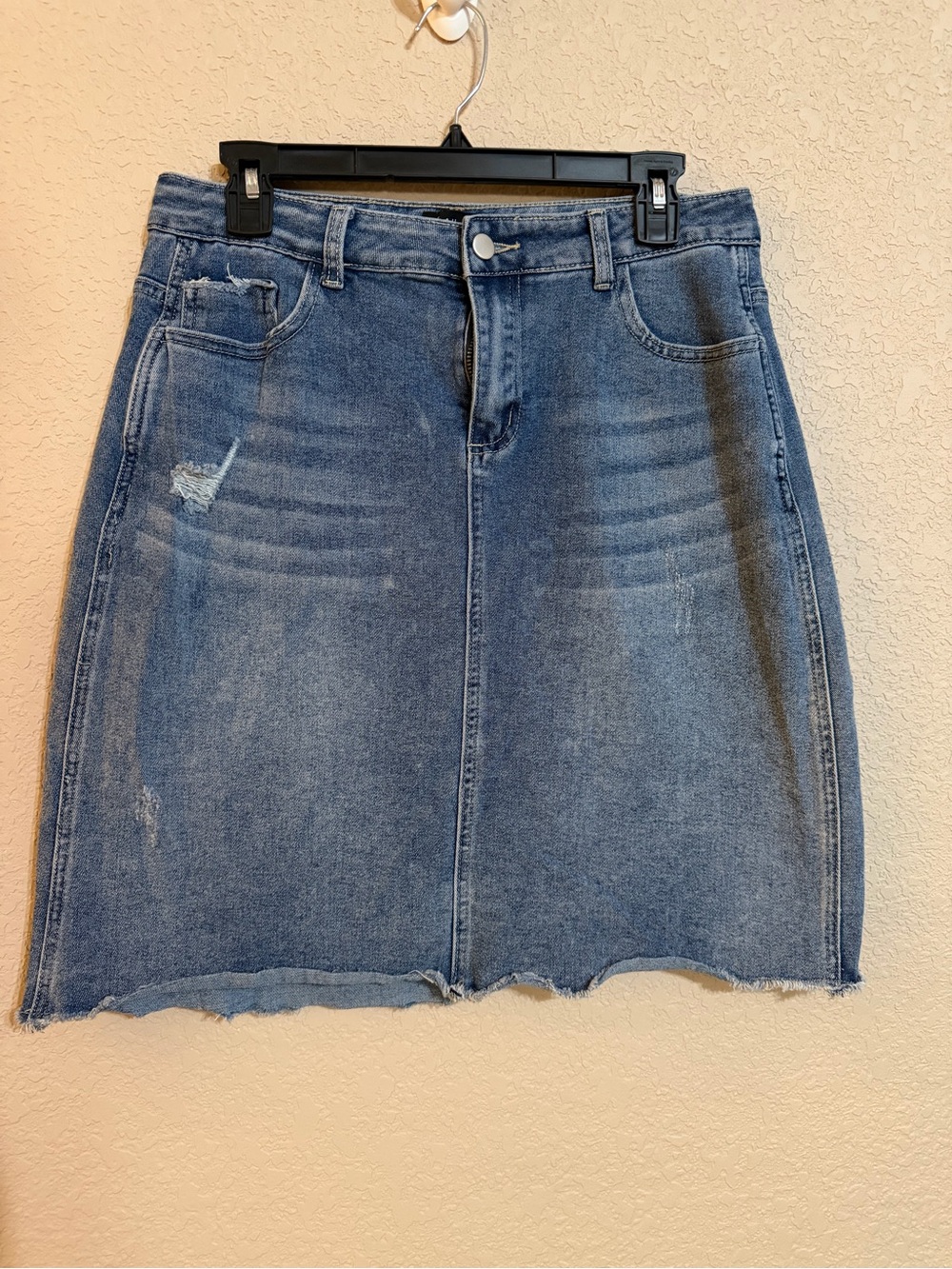 Allegra K Classic Blue Denim Skirt - Size Large